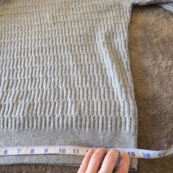 NWT Club Monaco 100% Cashmere Sweater Women’s Small Heather Grey Mock Neck Soft - Picture 12 of 14